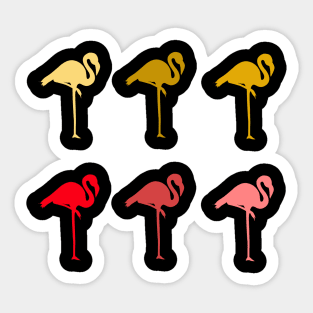 Colourful Flamingo Sticker